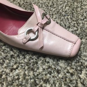 Sling back square toe shoes